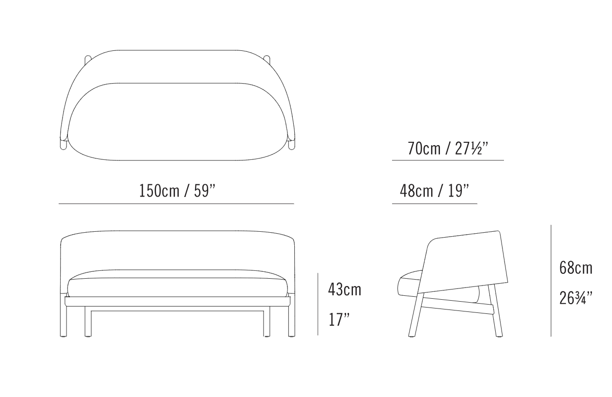 COLLAR 2 SEATER SOFA