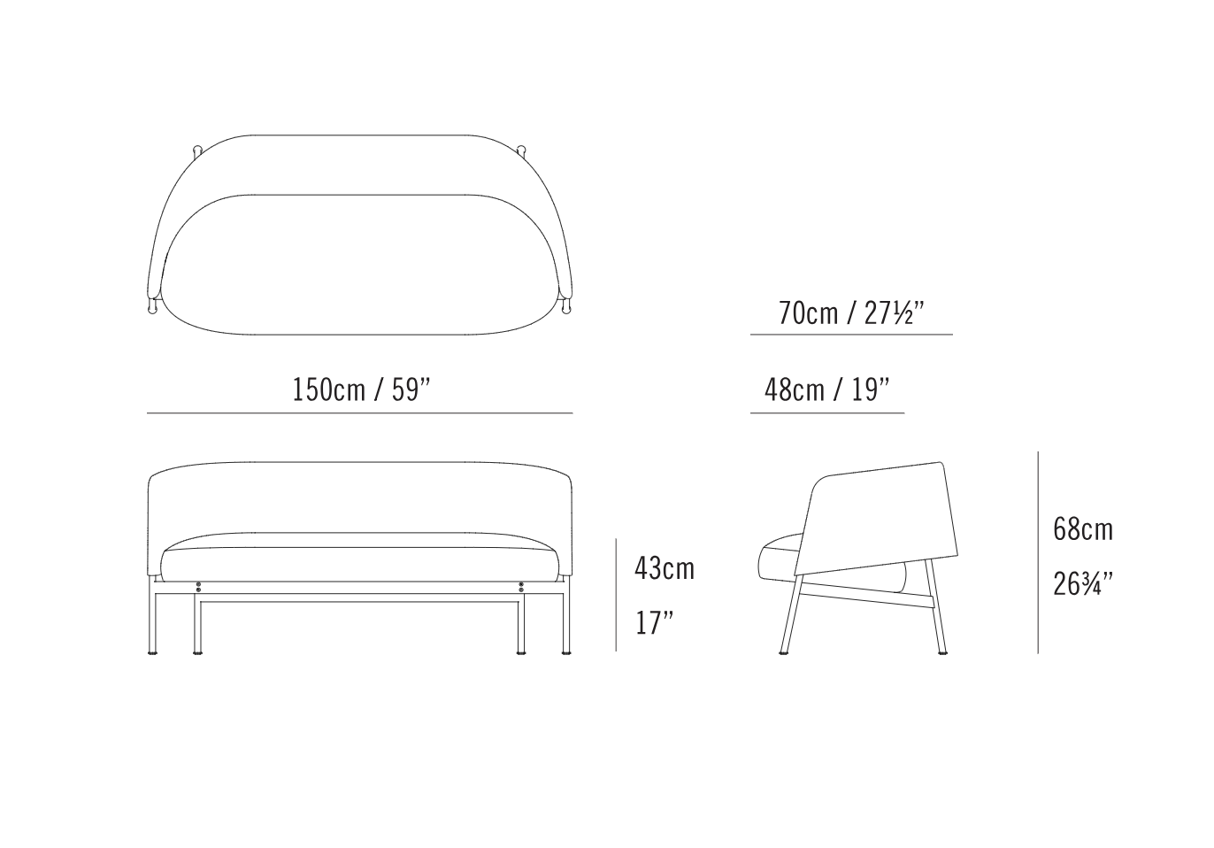 COLLAR 2 SEATER SOFA