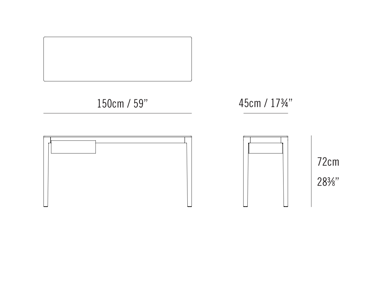 ABLE DESK AND LOW CONSOLE