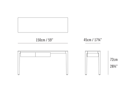 ABLE DESK AND LOW CONSOLE