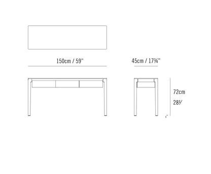 ABLE DESK AND LOW CONSOLE