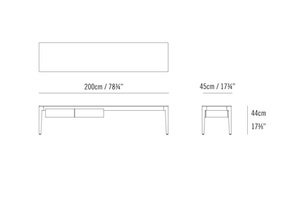 ABLE DESK AND LOW CONSOLE