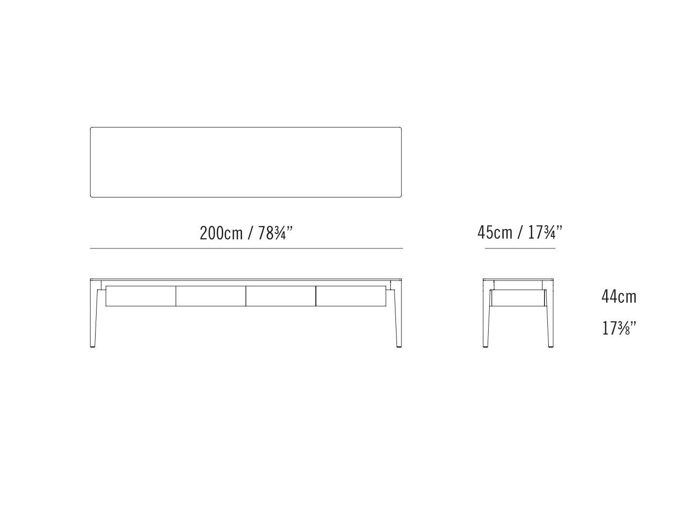 ABLE DESK AND LOW CONSOLE