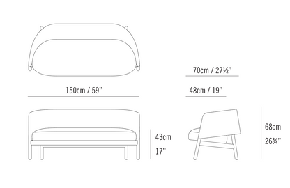 COLLAR 2 SEATER SOFA