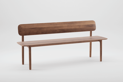 NEVA WITH WOODEN BACKREST BENCH