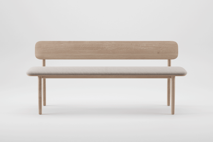 NEVA WITH WOODEN BACKREST BENCH